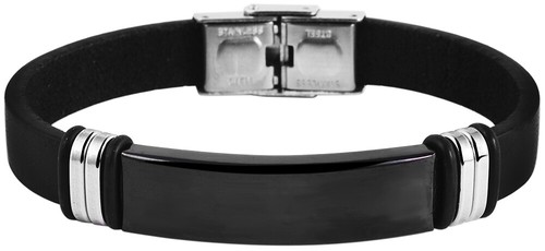 ID Friendship Bracelets Leather Bracelet With Engraving Bangle Various Models - Picture 19 of 78