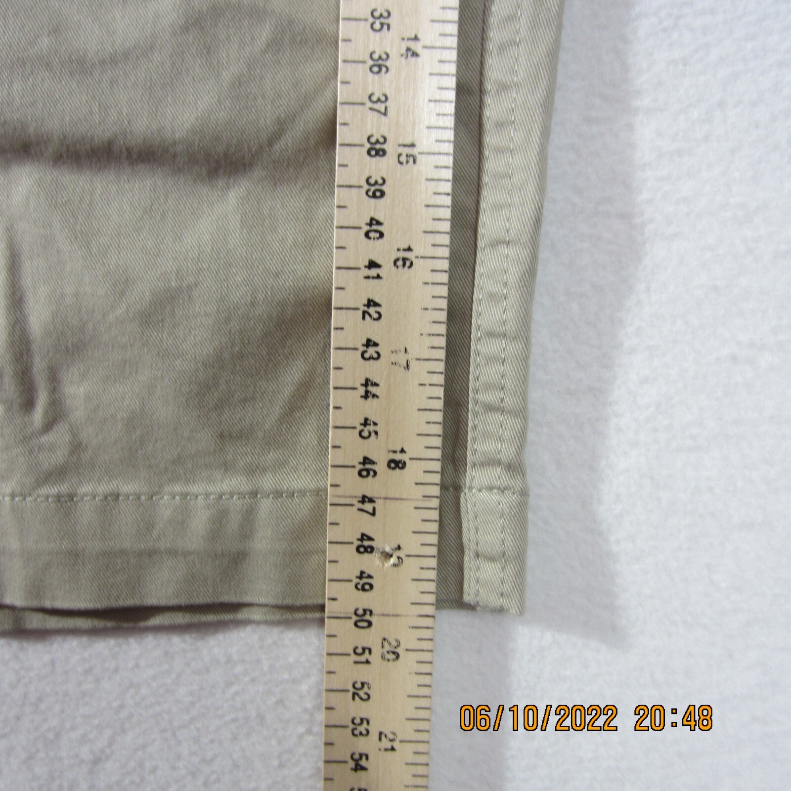 Chaps Shorts Mens Adult 38 Beige Khaki Chino Stretch Outdoors Pockets