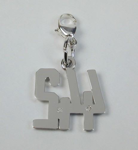 Sterling Silver Teardrop Shape Key Ring with Sterling Silver 442 Charm - Picture 4 of 4