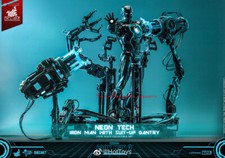 HotToys 1/6 Mms672d50b Iron Man 2neon Tech Iron Man With Suit-Up Action Figure