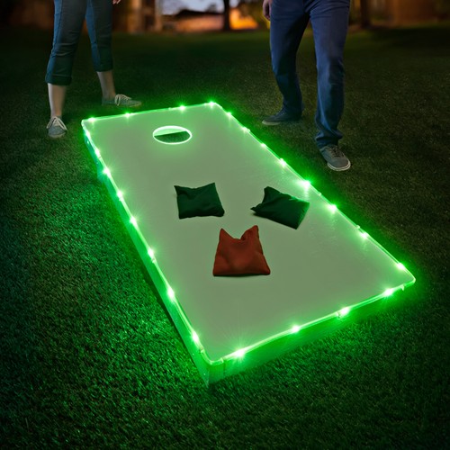 Brightz TossBrightz LED Cornhole Lights Kit for Cornhole Board Set, Green - - 第 1/1 張圖片