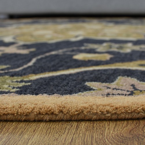 Eco-Friendly Hand Tufted Wool Area Rug Floral Charcoal BBH Homes BBK00687 - Picture 102 of 156