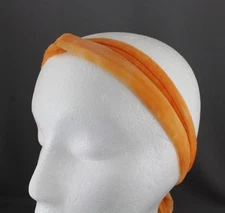 Orange wrap headband tie dye turban twist headband head scarf  60" long gauzy