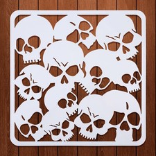 ORIGACH 11.8x11.8 inch Halloween Skull Pattern Stencils inches
