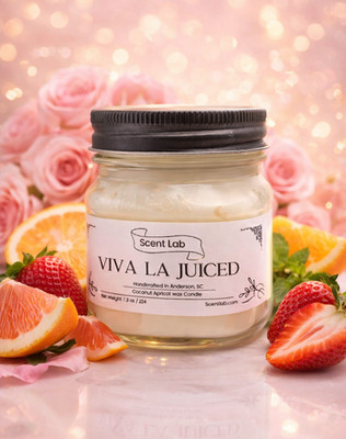 Handmade Viva La Juiced 7.9 oz Scented Jar Candle Aromatherapy Home Fragrance