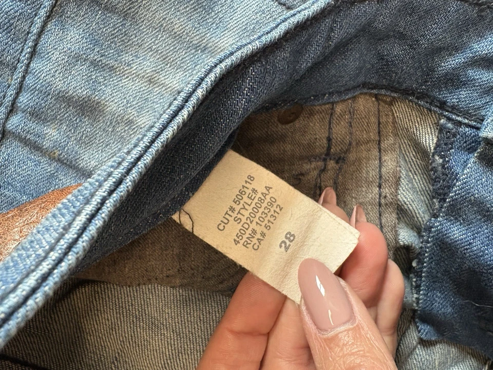 frankie b. Pantalones Cortos Jeans Denim Jean Talla 28 Tiro Bajo Botín Daisy Duke Y2K Años 2000 Foto 4 de 4