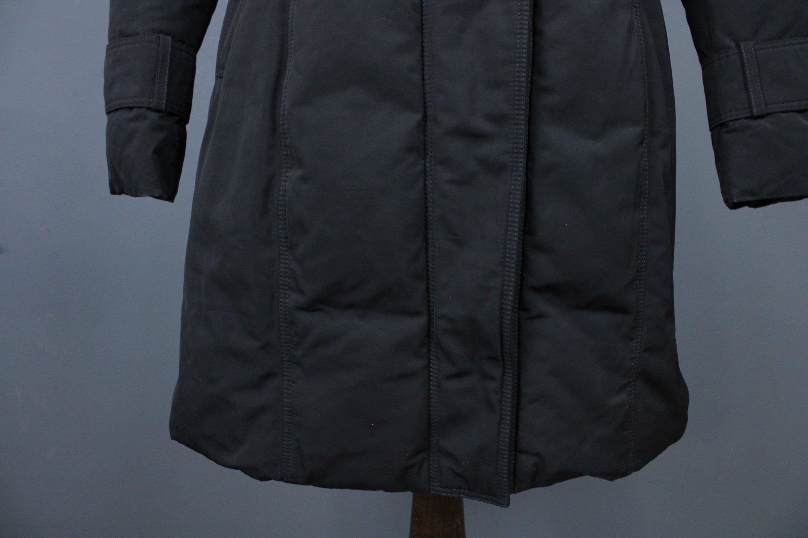 Moncler Black Long Sleeve Mock Neck Body-Warmer Button Puffer Jacket Size 2 thumbnail 4
