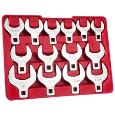 BILITOOLS 14-Piece Jumbo Crows Foot Wrench Set, 1/2" Drive Big Crowfoot Wrenc...