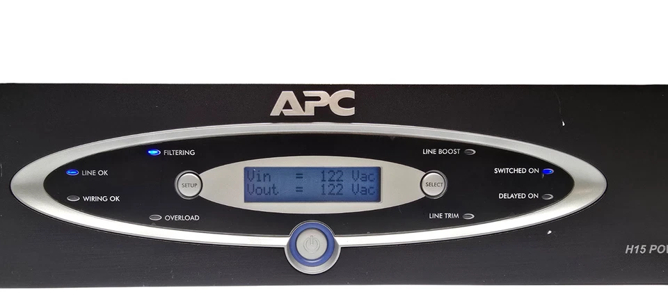 APC H10BLK 1kVA H-Type Rackmount Power Conditioner 120V W/ rack mount brackets - Image 2 of 4