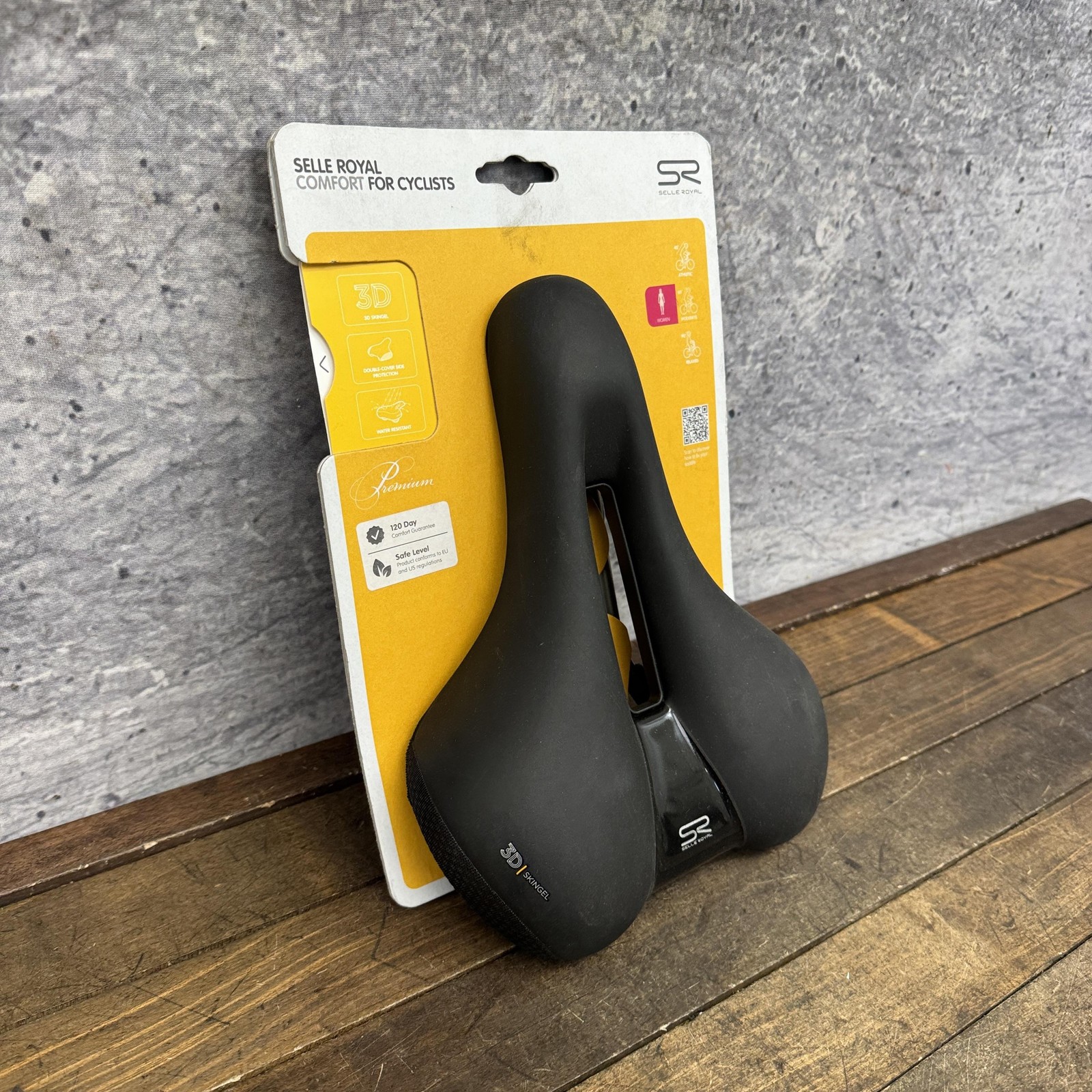 Saddle Seat Black 645g Womens Comfort Cutout Bike