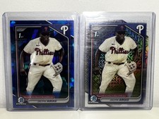 2024 Bowman Chrome Jalvin Arias 1st Bowman Sapphire BCP-226 Phillies Mega Box