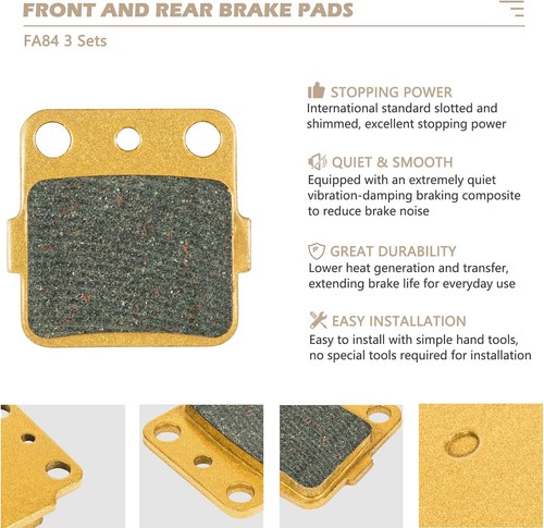 Pastillas de freno delanteras y traseras FA84 para Honda FourTrax 300 Sportrax 400 YamahaRaptor - Imagen 4 de 14