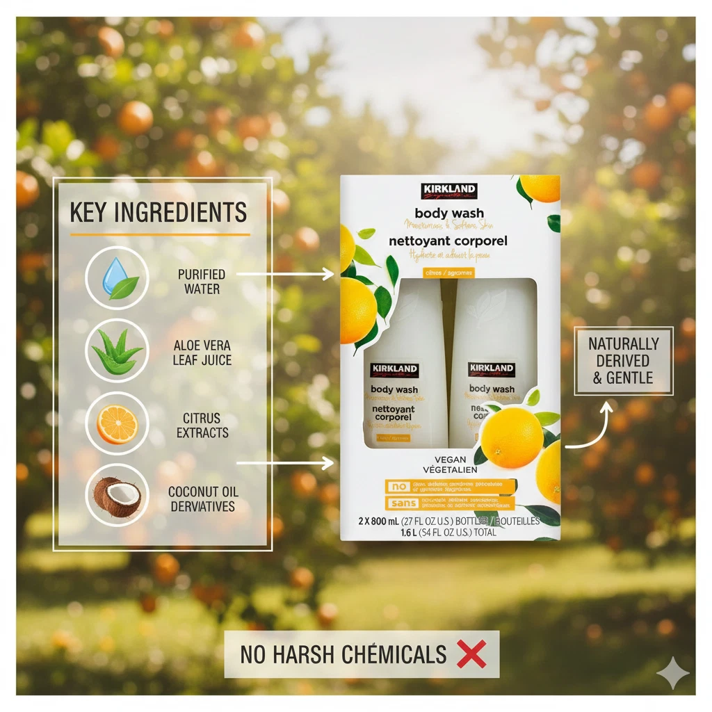 Kirkland Signature Body Wash Bottles