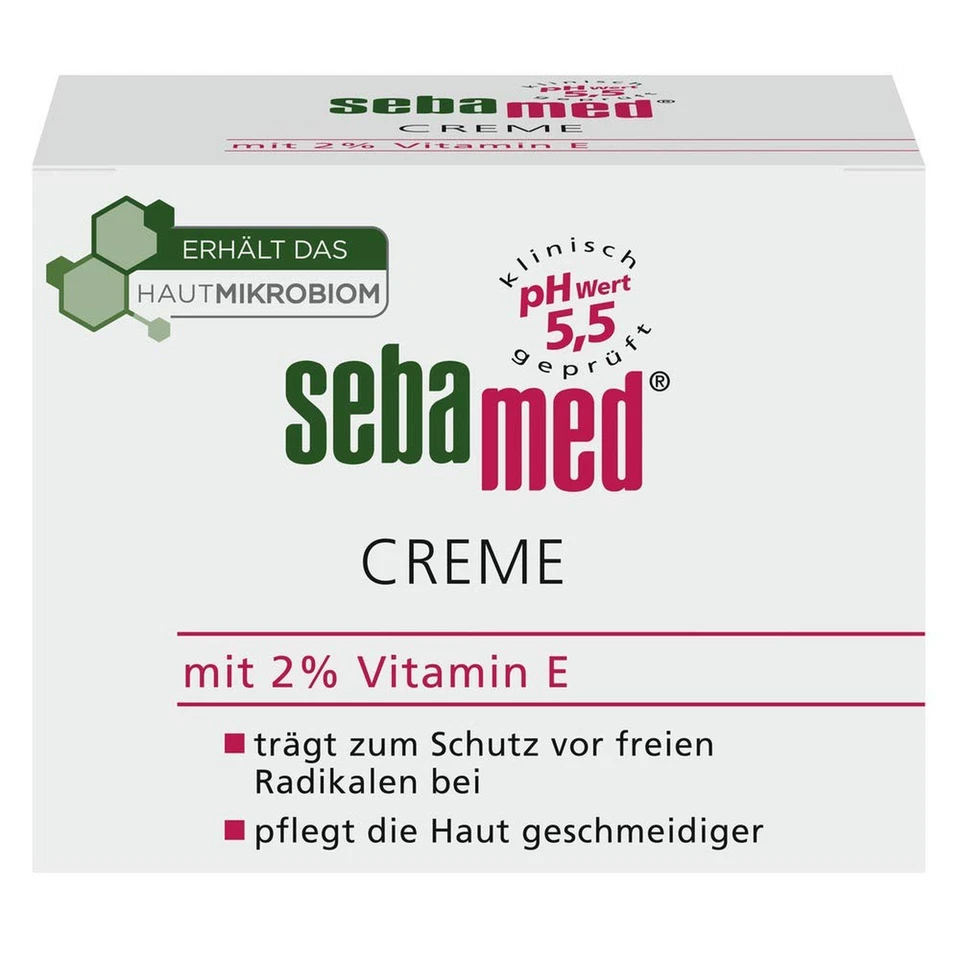 Sebamed Face Cream Vitamin E Moisturizer Facial Care Helps Skin Retain Moistu... - Image 2 of 4