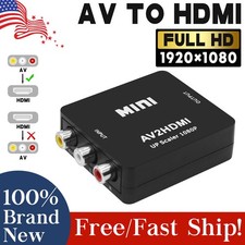 RCA to HDMI Converter Adapter AV 1080P For TV Audio Video Composite CVBS AV2HDMI