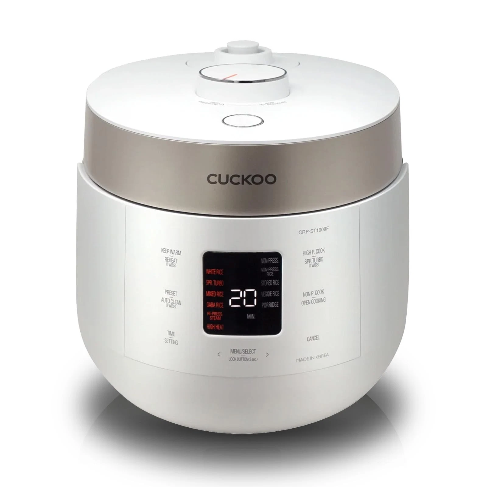 CUCKOO CRP-ST0609FW 6-Cup (Uncooked) / 12-Cup (Cooked) Twin Pressure Rice Cooker