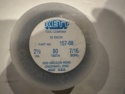 12 X KETT TOOL COMPANY 157-68 2-1/2 x 80T SAW BLADES Lot Of 12