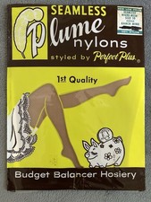 Vintage Plume Nylons 100 Nylon Stockings Seamless Size 10 M Ranch Mink