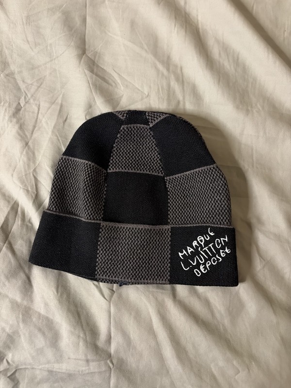 Damier Heritage Beanie Louis Vuitton Embroidered
