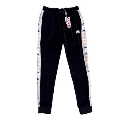 New Kappa Banda Lorence 2 Sweatpants Mens Sz S Vapor Orange Black Smoke Grey