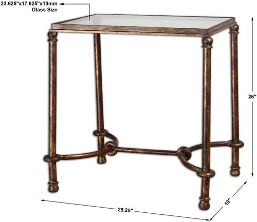 Stylish Bronze Warring Iron End Table by  for Modern Living Spaces - Picture 3 of 5