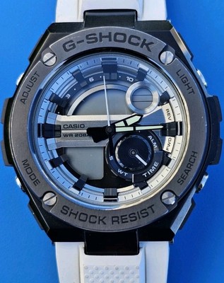 %CASIO G-SHOCK Watch GST-210B-7A Men's White Band Anadigi Quartz New  Battery