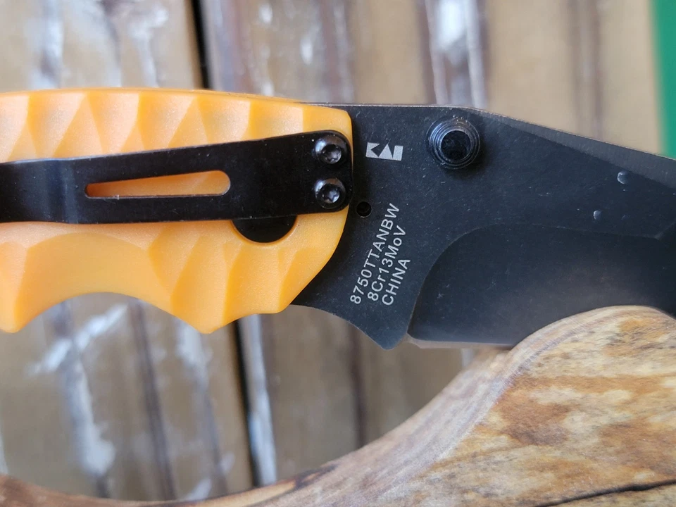 Cuchillo abridor de botellas Kershaw Shuffle II Blackwash Blade naranja Foto 3 de 4