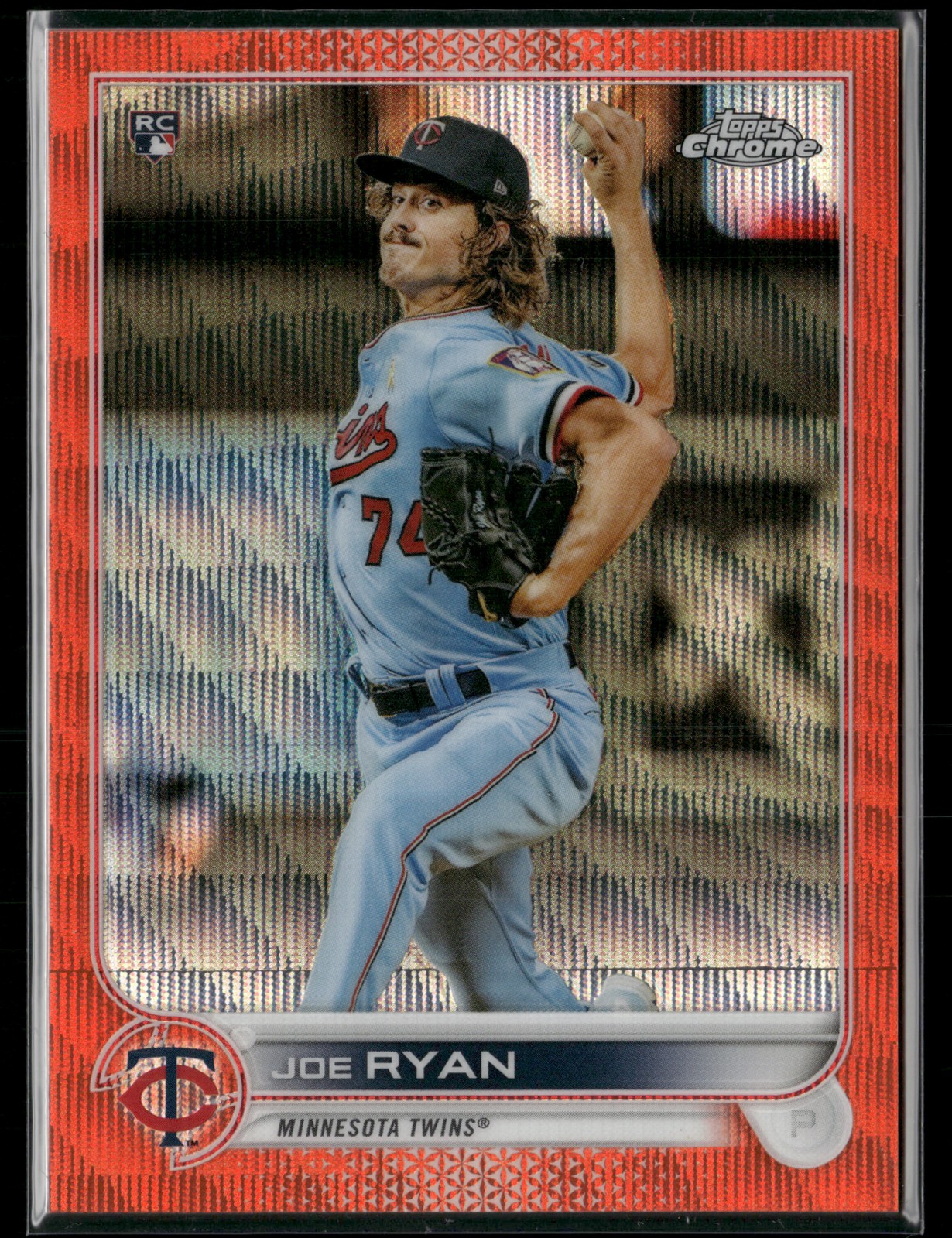 2022 Topps Chrome #48 Joe Ryan Orange Wave Refractor #/25