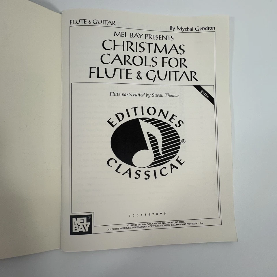 Villancicos de Navidad para flauta y guitarra partituras de Mychal Gendron Mel Bay Foto 4 de 4