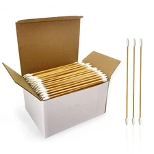 400 ct 6 Inch Double-Ended Gun Cleaning Swabs with Bamboo Sticks - Ideal for ...