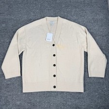 Other Stories Cardigan Womens L Cream Alpaca Wool Blend Sweater Scandi NEW