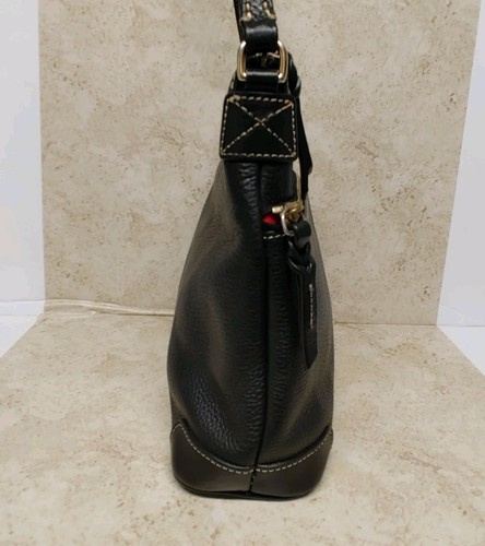 Dooney & Bourke Black Leather Crossbody Bag Purse Pebbled Grain - Zdjęcie 5 z 24
