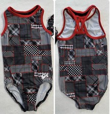 New GK ELITE Leotard Gymnastics RESOLUTE RADIANCE Black CRISSCROSS BACK Red CS
