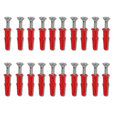General Purpose Red Plugs with Screws Qty 20