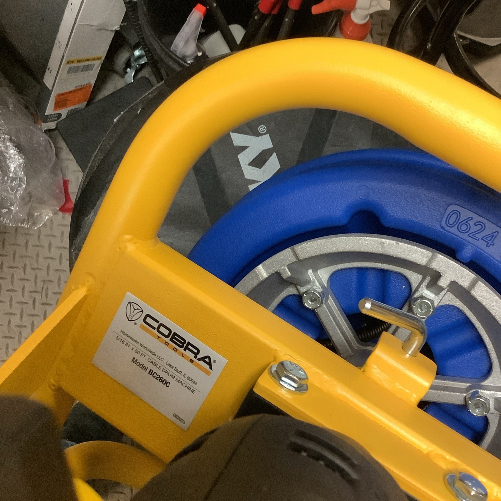 Cobra 5/16 in X 50 ft Cable Drum Machine For Drain Cleaning Model BC260C