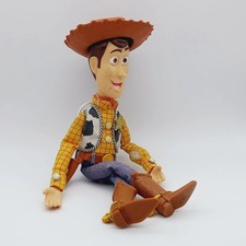 Soft Figure Woody Toy Story Disney talking back rope THINKWAY 35 cm vintage 90s