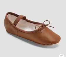 Danskin Dark Brown Leather Ballet Shoes Size 10 NWT