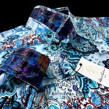 Robert Graham Geometric Floral Paisley Allover Bold Sport Shirt 258 XL
