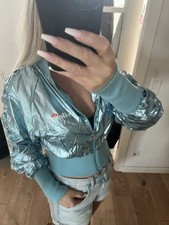 Ellesse Metallic Jacke S Bomber blau glänzen...
