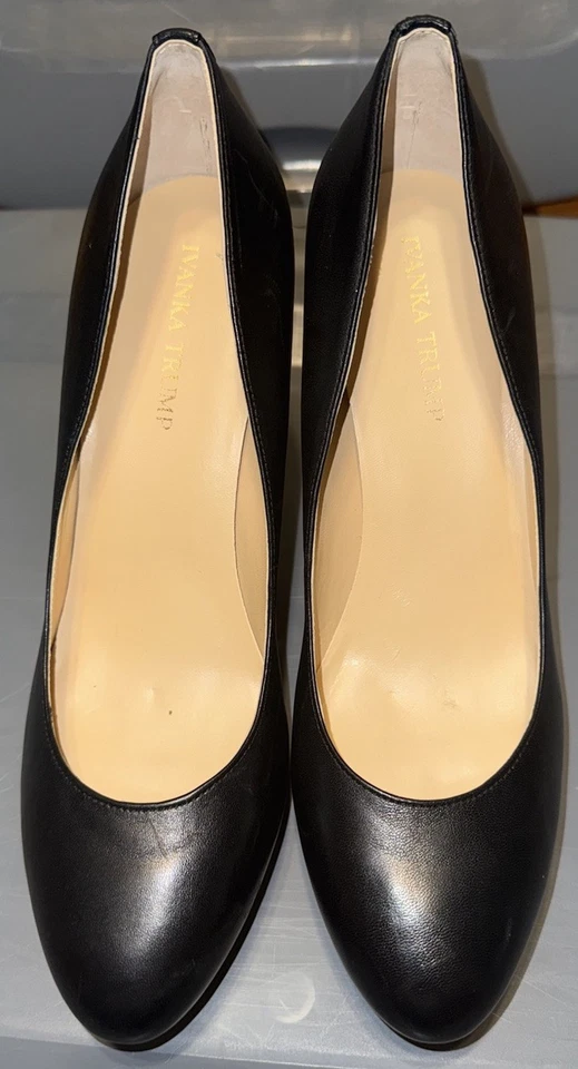 Ivanka Trump 女式 Amoro 黑色皮革经典高跟鞋 10M 码 — 第 3/4 张图片