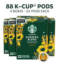 Starbucks Sunsera Blend K-Cup Coffee Pods 88ct Light Roast Blonde (4-22ct boxes)