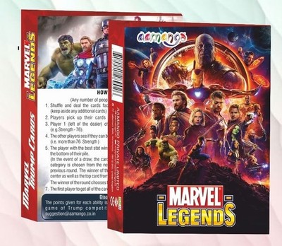 Marvel Red Trump Cards Superhero Collectible Game Deck Rare Edition Limited Set