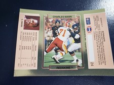 Charles Mann Washington Redskins 1989 Action Pack UNFOLDED Blank Back RARE ODD