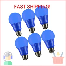 Sunlite 40468 LED A19 Colored Light Bulb, 3 Watts (25w Equivalent), E26 Medium B