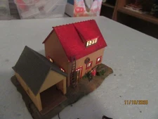 HO -  Faller 276b LED Illuminated Homestead w/ People added 6" x 4" x 3"