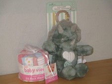 Lot of 2 Baby Items 24 Washcloths Dream Gro Dino Lullaby Travel Soother New Bag