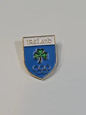 Ireland Montreal Olympic 1976 Lapel Pin Blue Background 