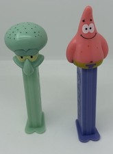 SpongeBob Pez Dispensers Lot Of 2- Squidward, Patrick