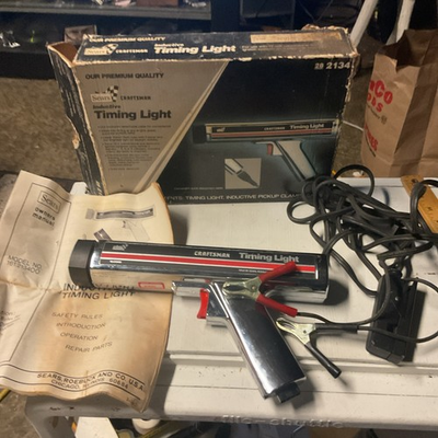 #ad Vintage Sears Craftsman Inductive Timing Light 161.213400 Original Box $88.00
