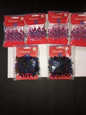 Holiday Trim - Embellishments Beads Pink And Purplish  1 Yard Each 6 Packages